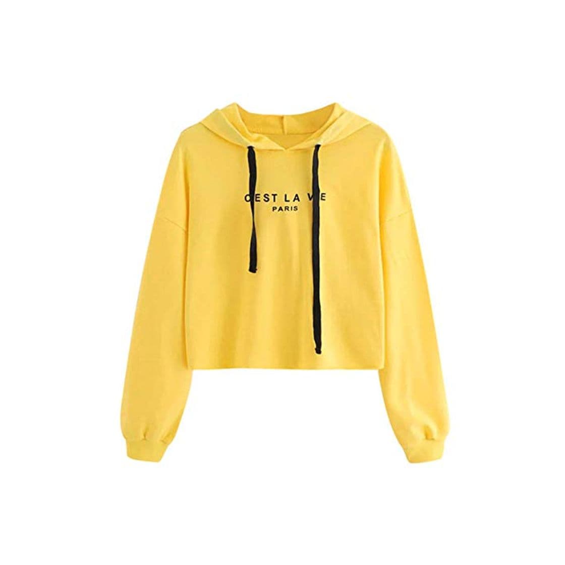 Fashion Women Sweatshirt Hoodies Short Letter Casual Long Sleeve Jumper Pullover Solid Blouse