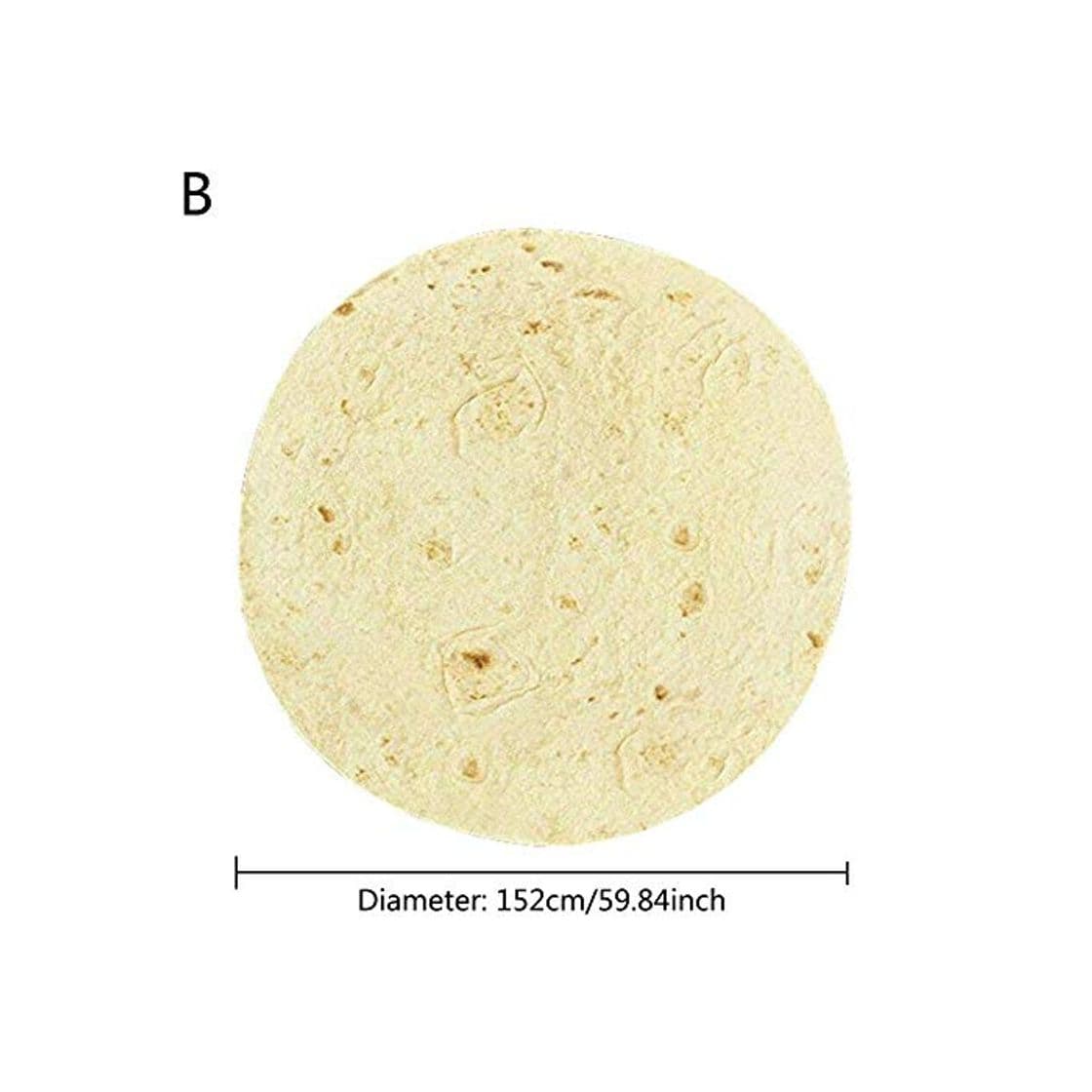 Producto Juman634 Suave Textura de Tortilla Manta de vellón Confort Creaciones de Alimentos Envoltura de Burritos Manta de Novedad para edredones de bebé Ropa de Cama Alfombra de impresión Sábana de Invierno