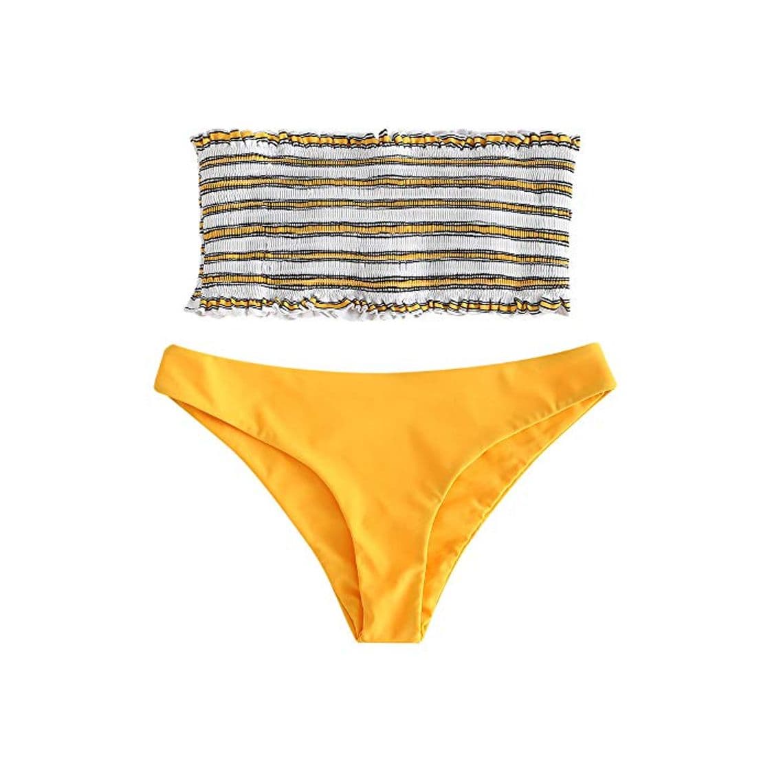 Product ZAFUL - Bikini a rayas para mujer con pliegues