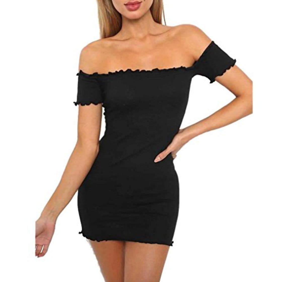 Moda  Vestido de mujer, ♡Xinantime♡ Vestido sin hombros para mujer Mini vestido