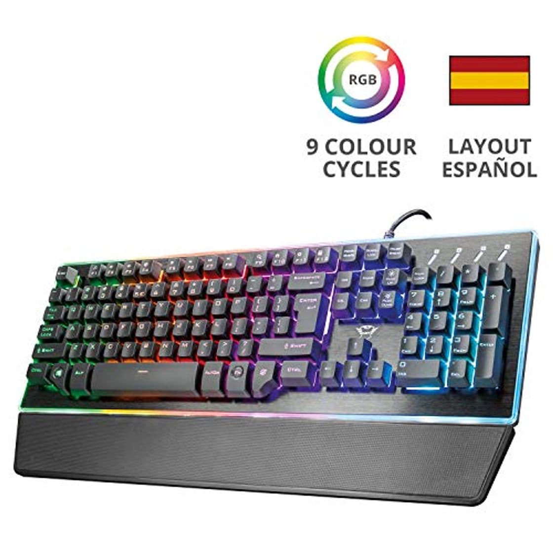 Electronic Trust Gaming GXT 860 Thura - Teclado Gaming LED Semi mecánico