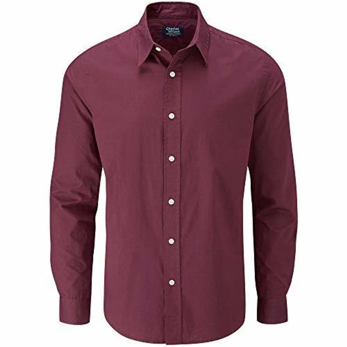 Moda Charles Wilson Camisa Manga Larga Popelina Lisa para Hombre