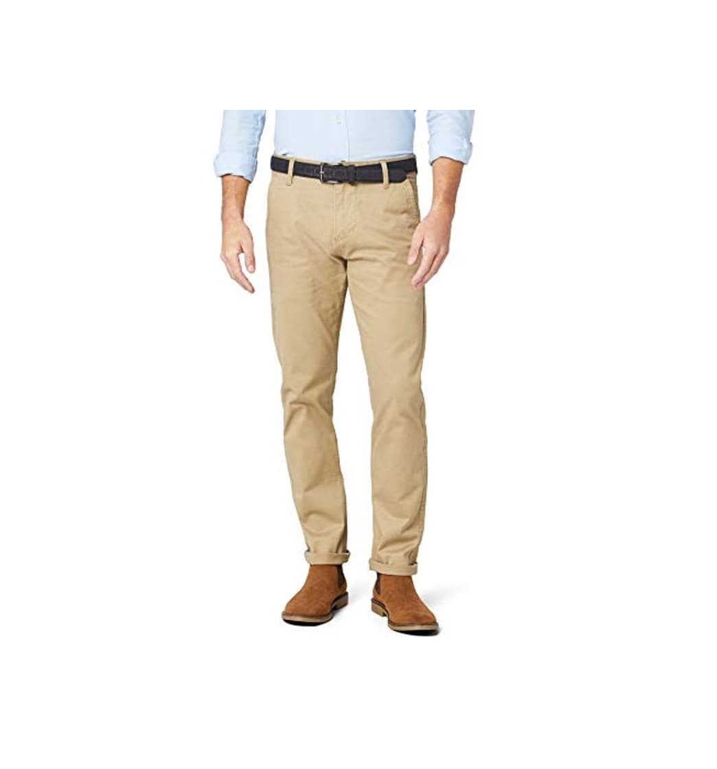 Producto dockers Alpha Original Slim-Stretch Twill Pantalones, Marrón