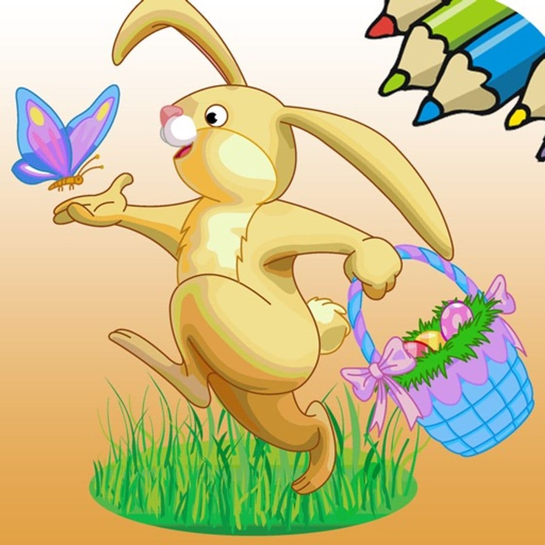 App Easter Eggs bunny paint game for kids