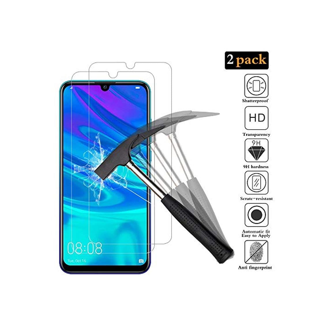 Producto ANEWSIR [2 Pack] Protector de Pantalla para Huawei P Smart 2019 Cristal