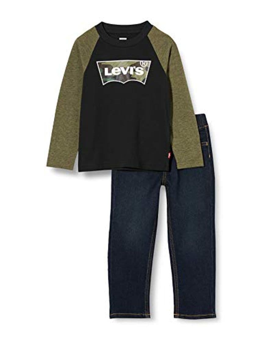 Fashion Levi's Kids Lvb Raglan Top Jeans Set Conjunto para bebés y niños pequeños Bebé