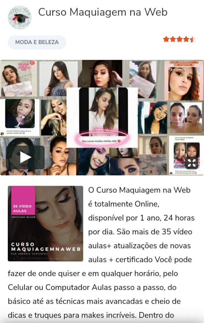 Fashion Curso de maquiagem na WEB com CERTIFICADO 