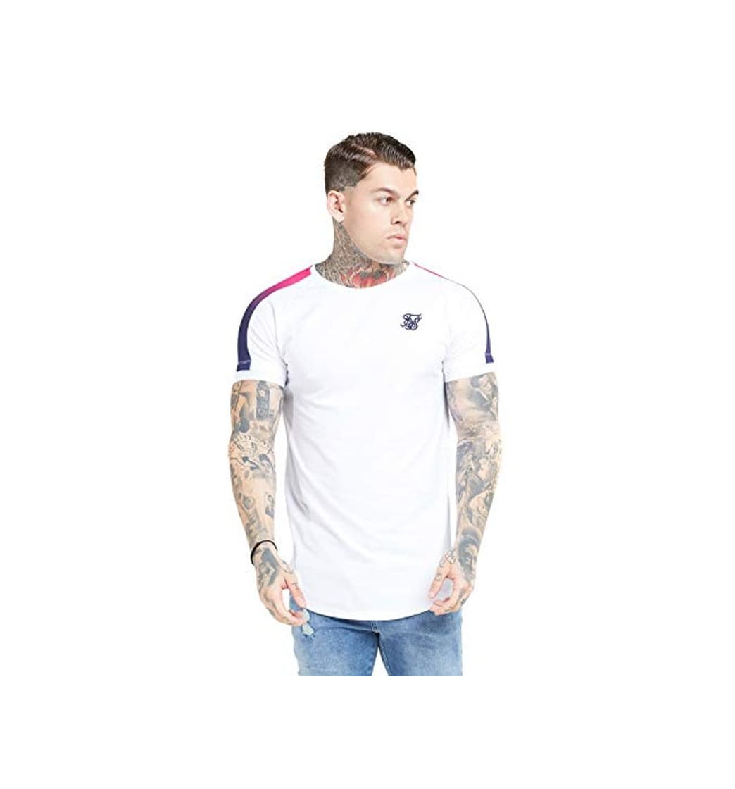 Producto Sik Silk S/S Inset Cuff Fade Panel Tech tee – White &