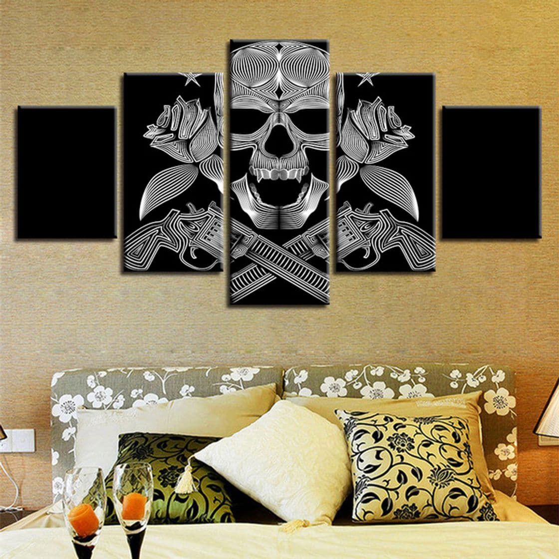 Product 5Pieces Game Posters Assassins Creed Painting Black Canvas Art Wall Pictures For