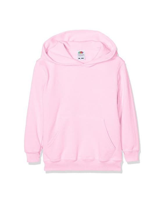 Moda Fruit Of The Loom SS026B, Sudadera con Capucha para Niños, Rosa