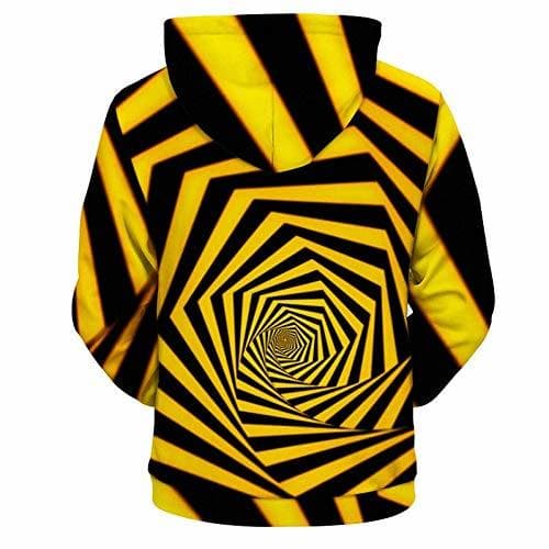 Producto NA Primavera y otoño Sudaderas 3D Vértigo Impresión hipnótica Sudaderas con capucha