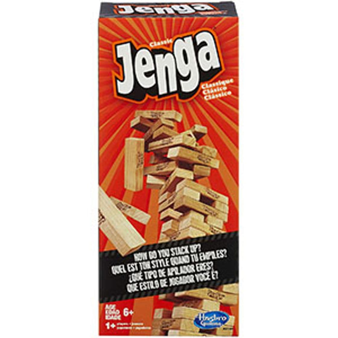 Moda Juego de madera JENGA, clasico ( multicolor )