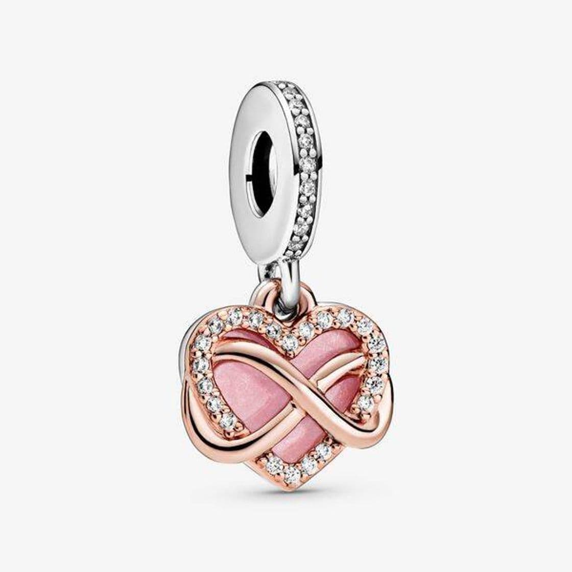 Moda Pandora Sparkling Infinity Heart Dangle Charm