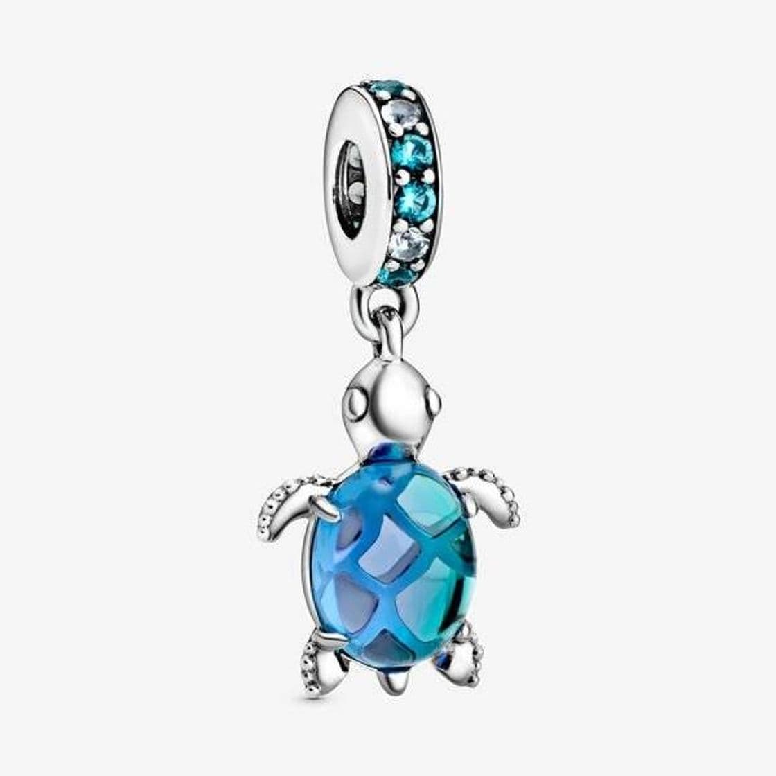 Moda Pandora Murano Glass Sea Turtle Dangle Charm