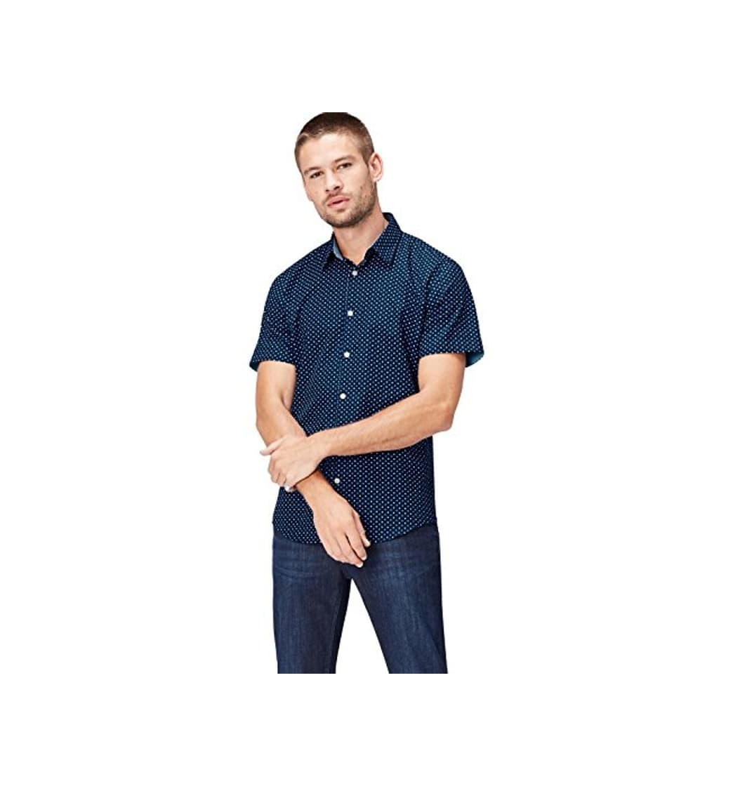 Producto Marca Amazon - find. Camisa Hombre, Azul