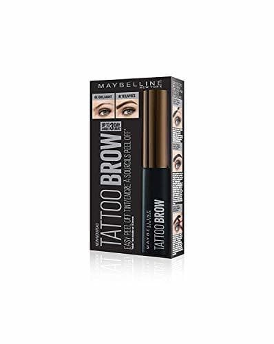 Beauty Maybelline Brow Tattoo Gel Tinte para Cejas Morenas, marrón oscuro