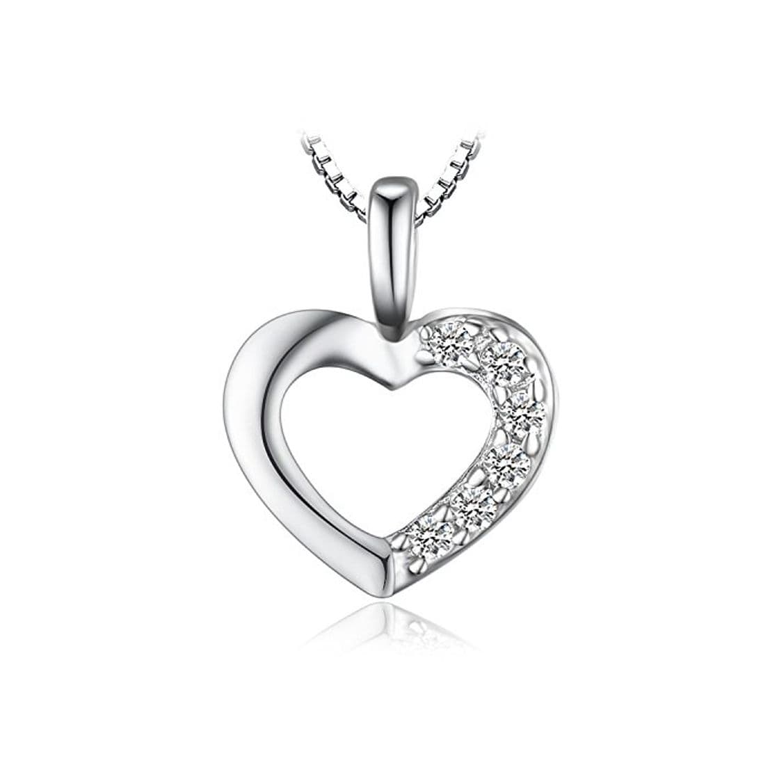 Product JewelryPalace Colgante Circonita en forma de Corazón Collar Plata de ley 925