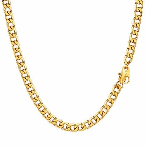 Moda PROSTEEL Chapado en Oro de 18K Box Chain Cadena Fina Joyas para