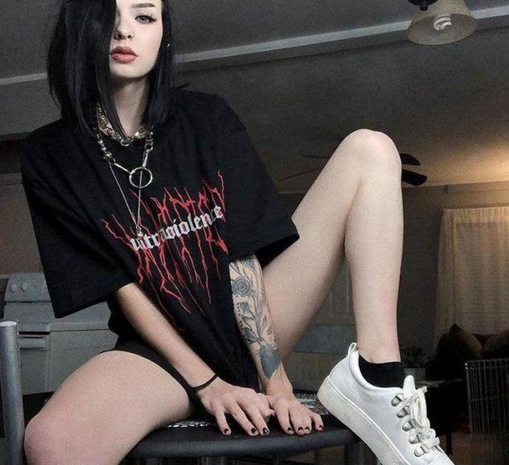 Fashion Goth Dark Grunge Punk Gothic Harajuku Camiseta


