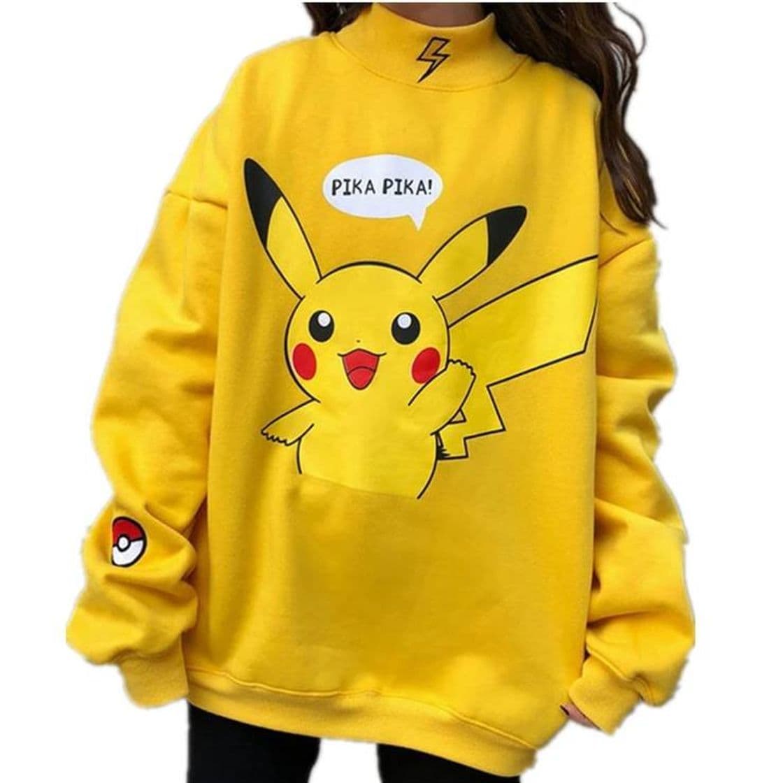 Moda Kawaii Pikachu Print Harajuku Hoodie

