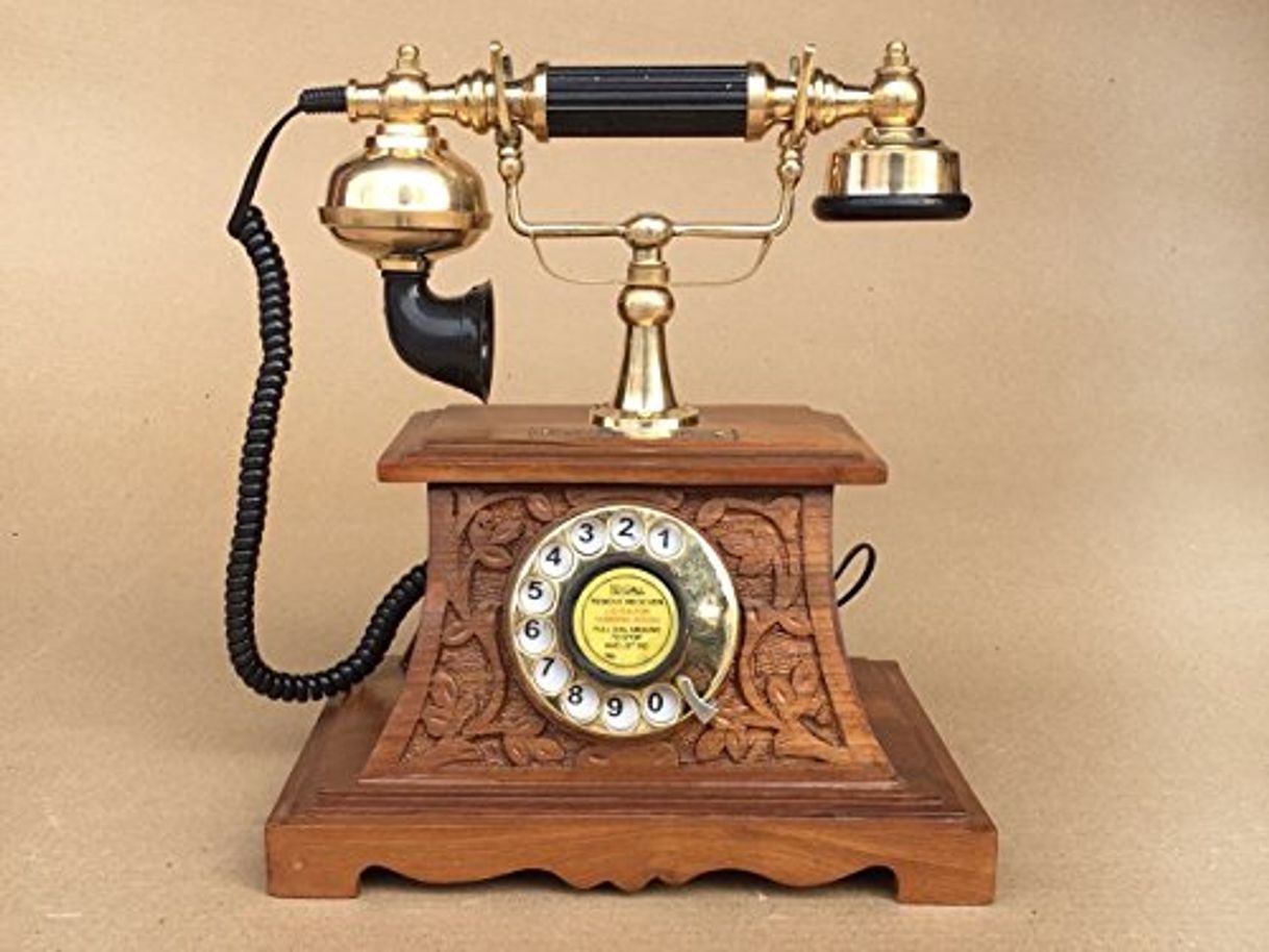 Producto Madera Teléfono Vintage envejecido Maharaja estilo Rotary Dial