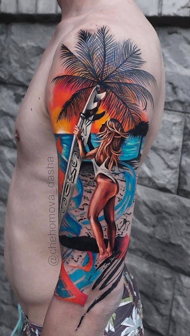 Fashion Tatuagem colorida