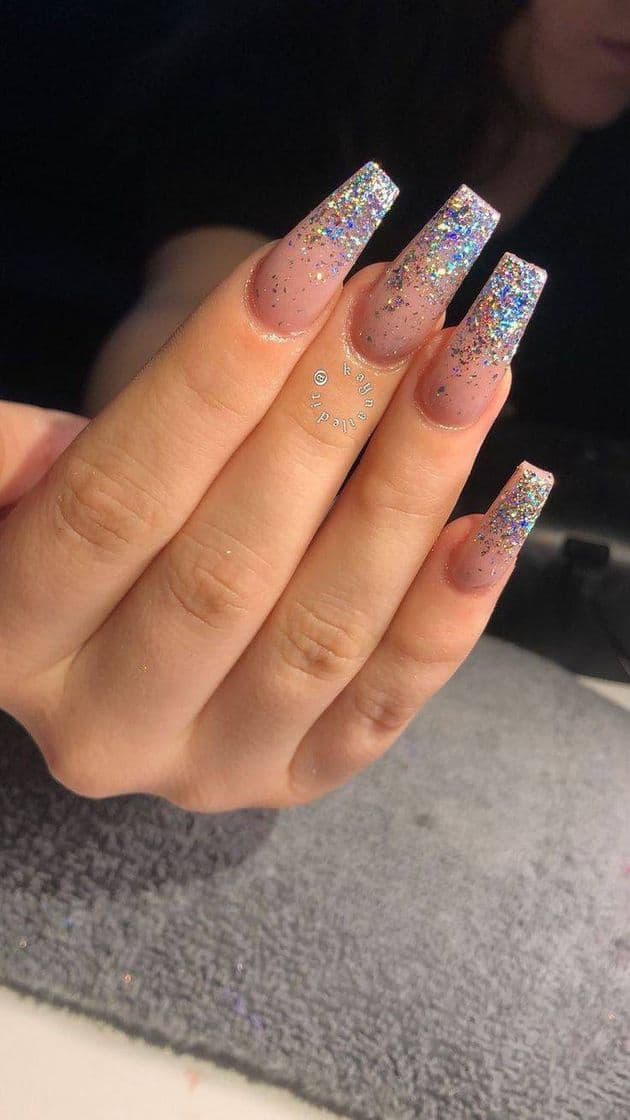 Fashion unhas de glitter