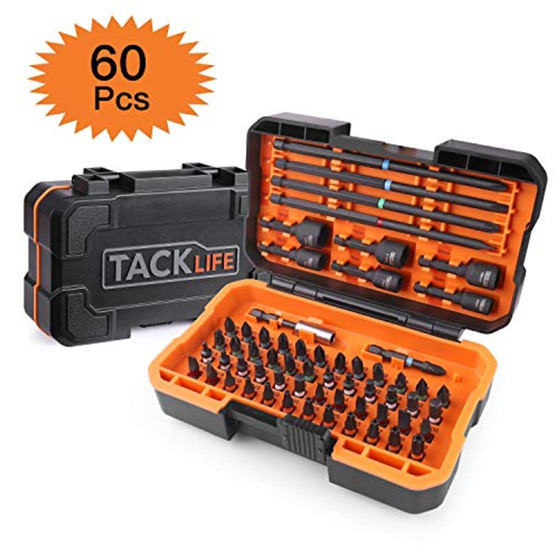 Lugar TACKLIFE PSDB1B Juego de Puntas 60 Pcs en 1