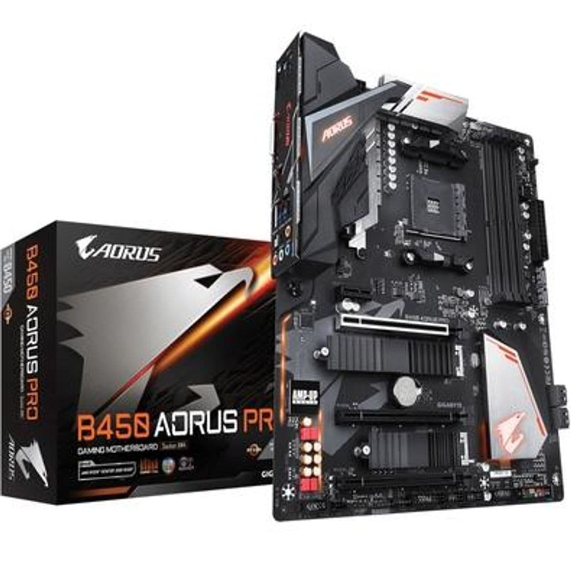 Fashion Placa-Mãe Gigabyte Aorus B450 Aorus Pro, AMD AM4, ATX, DDR4