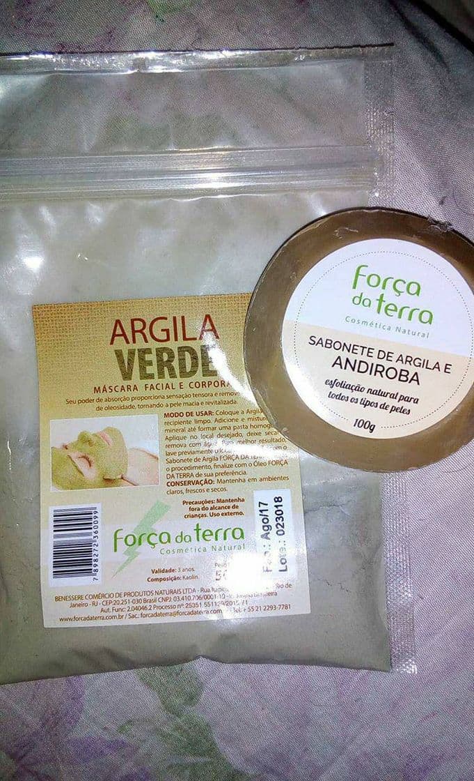 Producto Argila verde e sabonete de andiroba