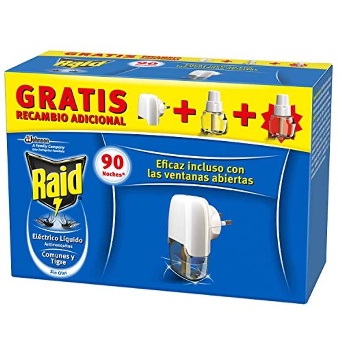 Producto Raid Eléctrico Anti Mosquitos Comunes y Tigre 90 Noches con Aplicador y