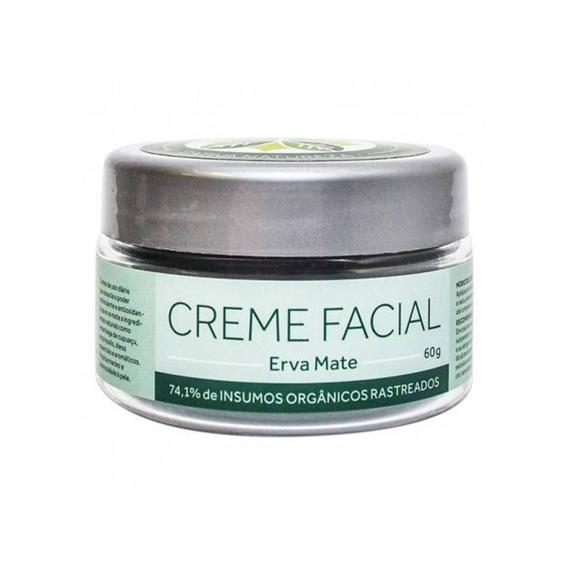 Producto Creme Facial Erva Mate Orgânico Natural Vegano 