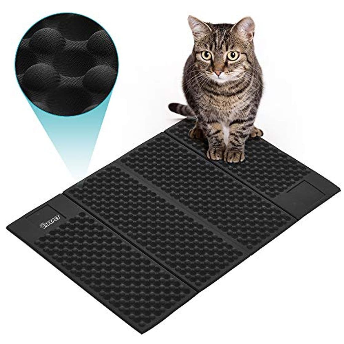 Producto DADYPET Alfombrilla Gato, Mascotas Gatos Accesorios Cat Litter Mat Juguetes para Gatos