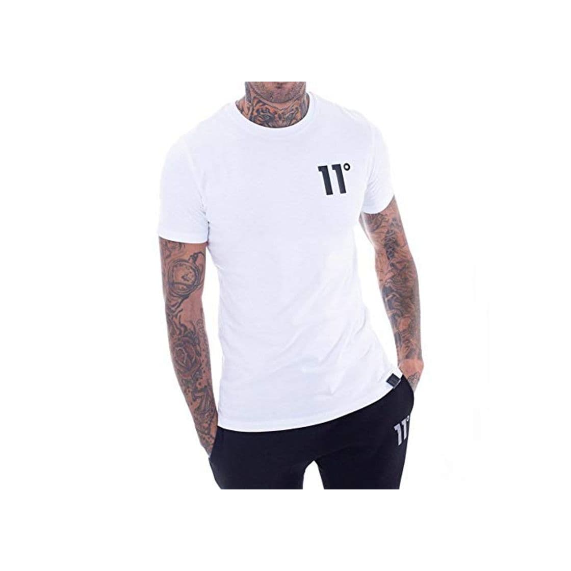 Moda 11 Degrees Core Camiseta Hombre Blanco M