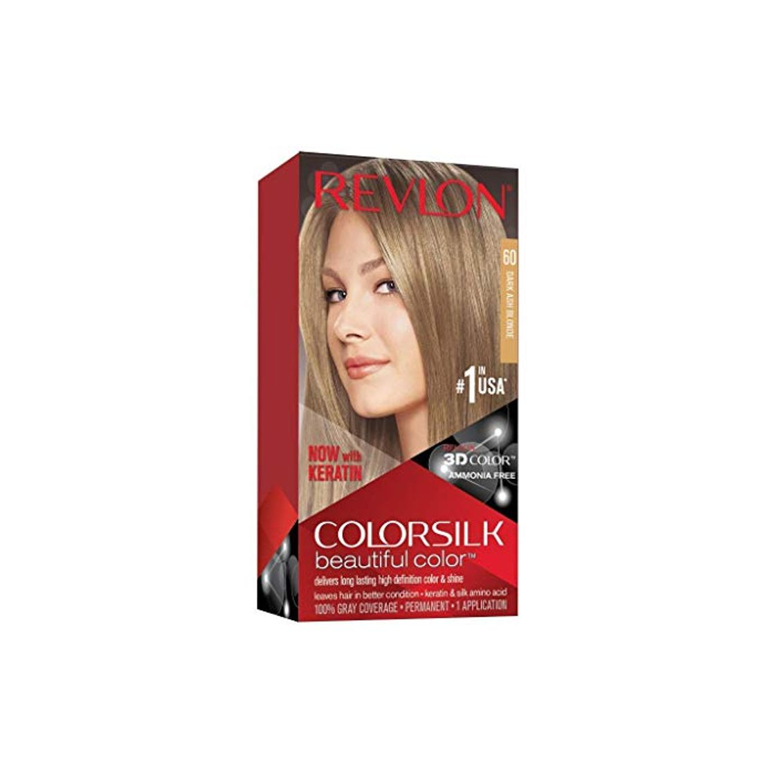 Product Revlon ColorSilk Tinte de Cabello Permanente Tono #60 Rubio Cenizo Oscuro