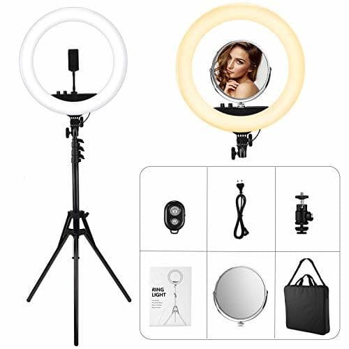 Electronic VicTsing 18" Anillo de Luz 48cm 55W sin Reemplazar Filtros de Colores,