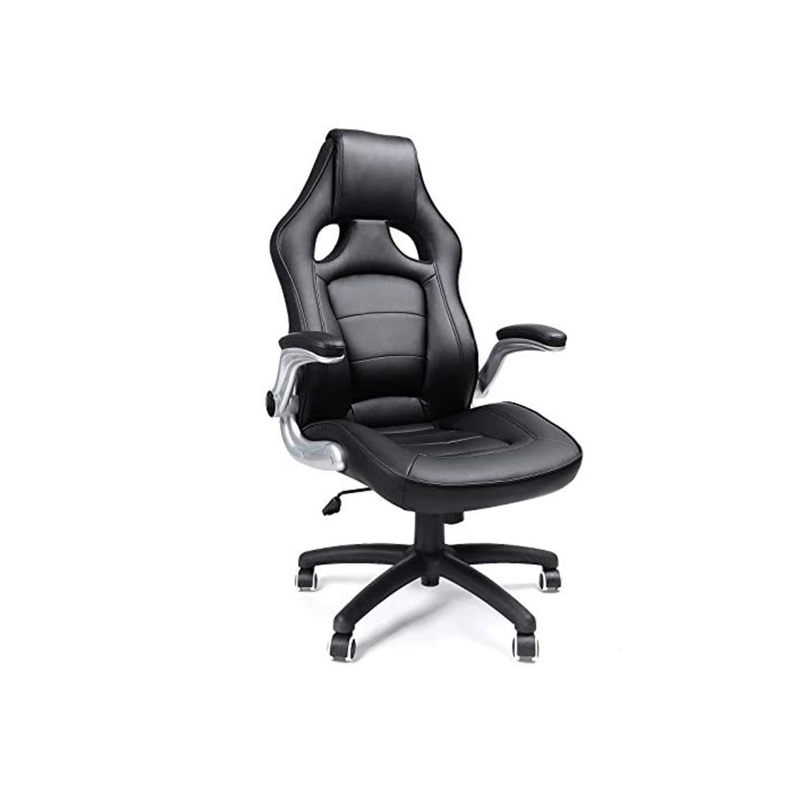 Elemento de la categoría hogar Songmics Silla giratoria de Oficina Silla de Escritorio Racing Negro Recubrimiento de