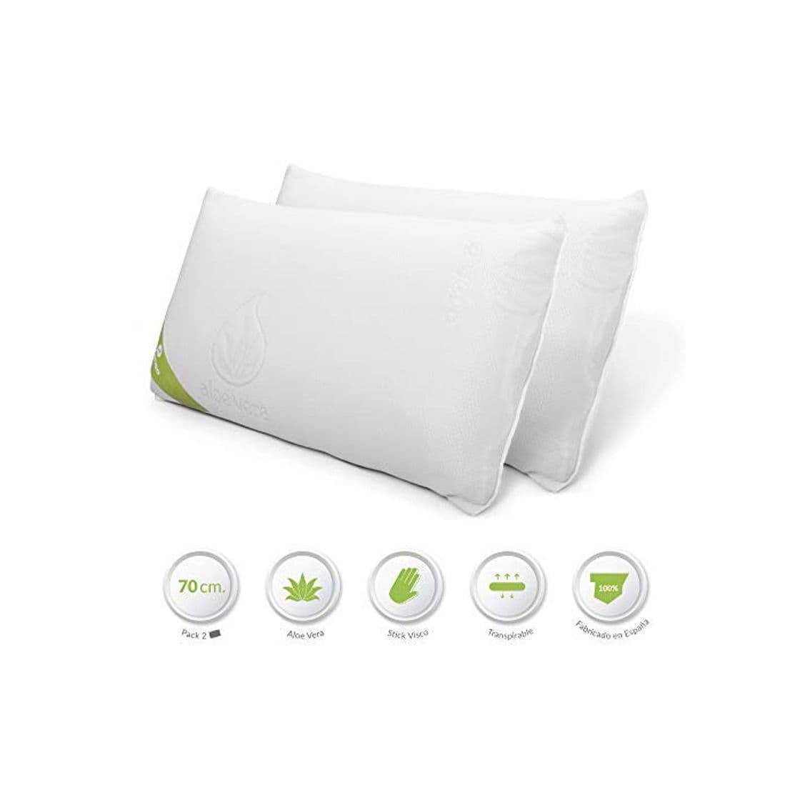 Producto ZZ DON DESCANSO Pack 2 Almohadas Aloe Vera con Copos Viscoelástica