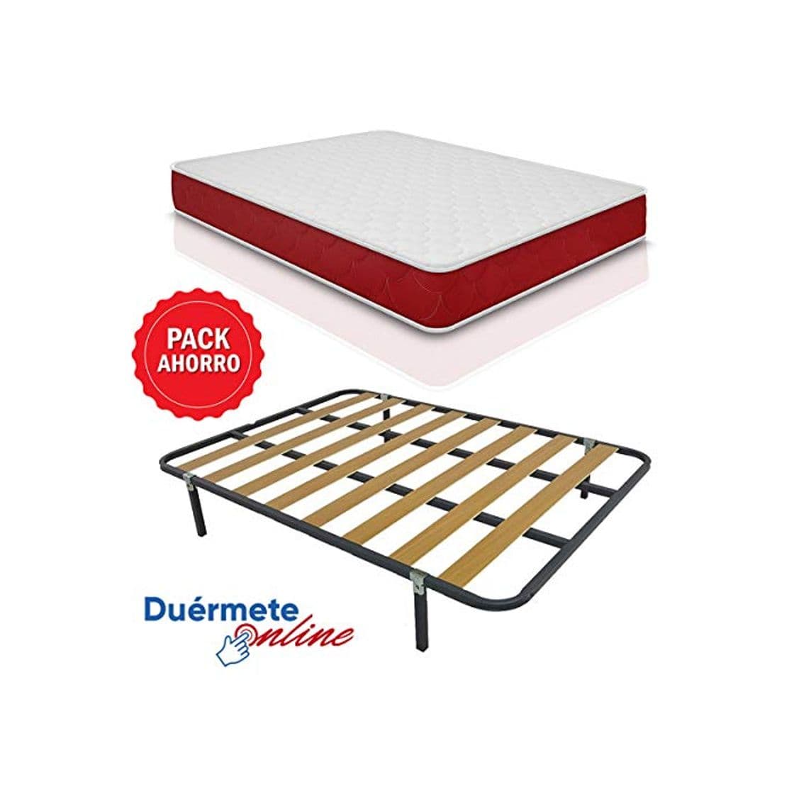 Producto Duérmete Online Cama Completa con Colchón Viscoelástico Lite Viscogel Reversible