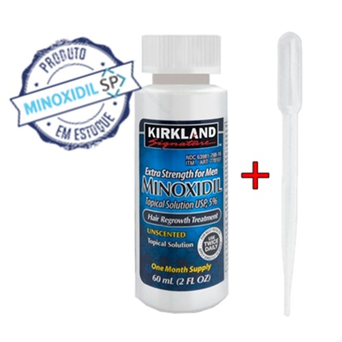 Moda Tratamento Minoxidil 5% Kirkland |1 Frasco 60 ml - Minoxidil SP