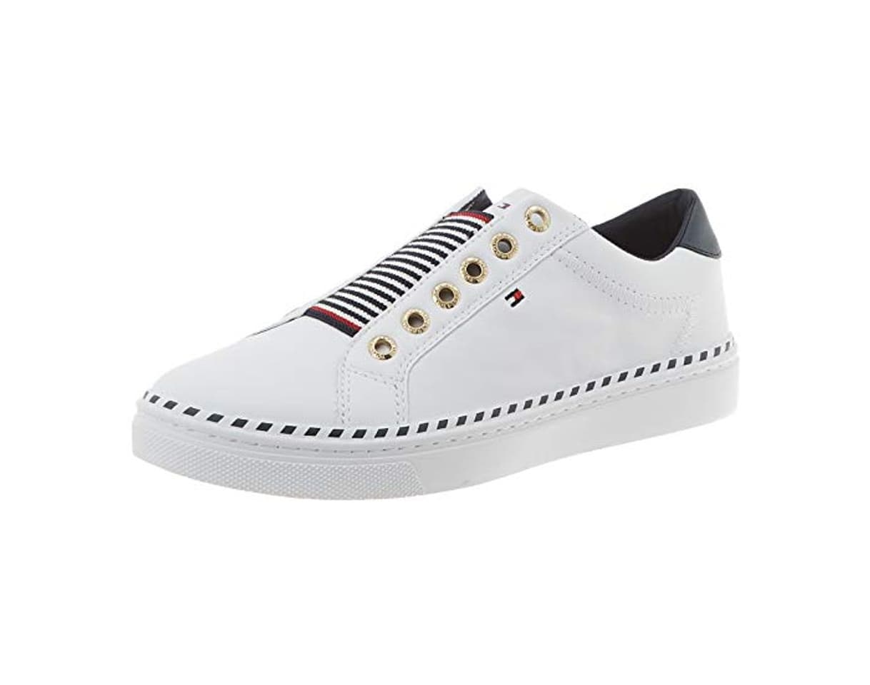 Product Tommy Hilfiger Tommy Elastic City Sneaker, Zapatillas para Mujer, Blanco