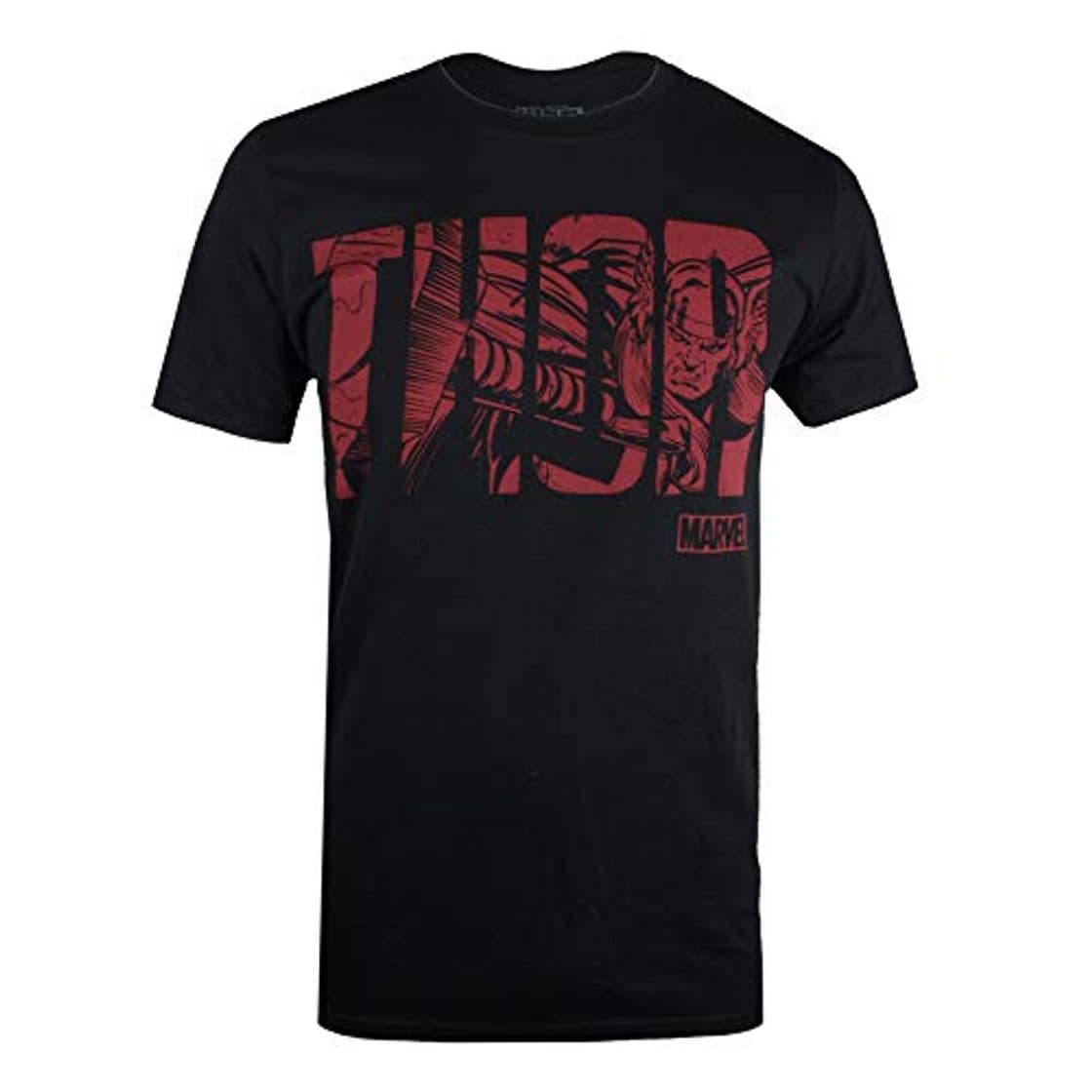 Product Marvel Thor Text Camiseta, Negro