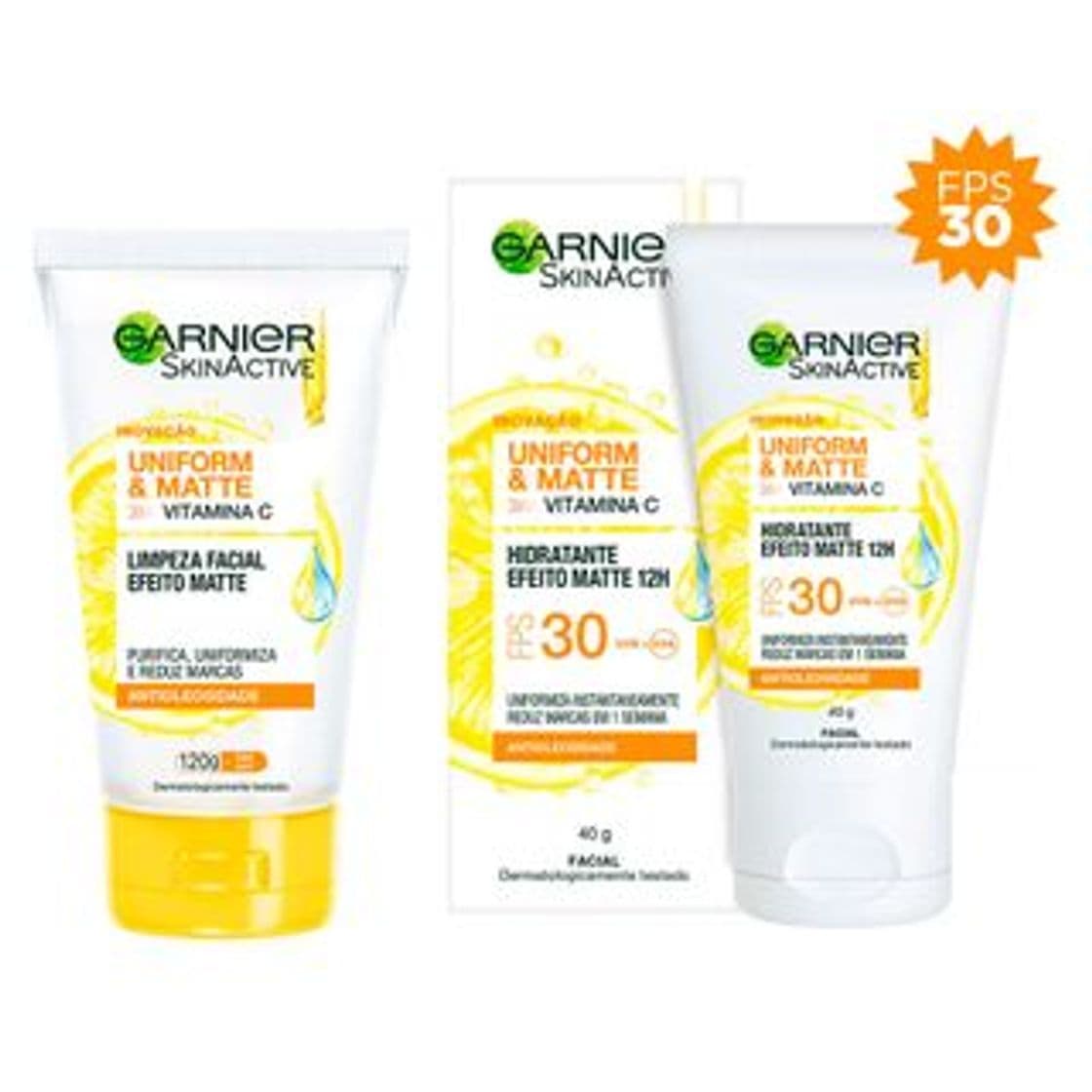 Moda Kit Garnier Skin Cuidados Faciais - Hidratante Facial + Limpeza ...