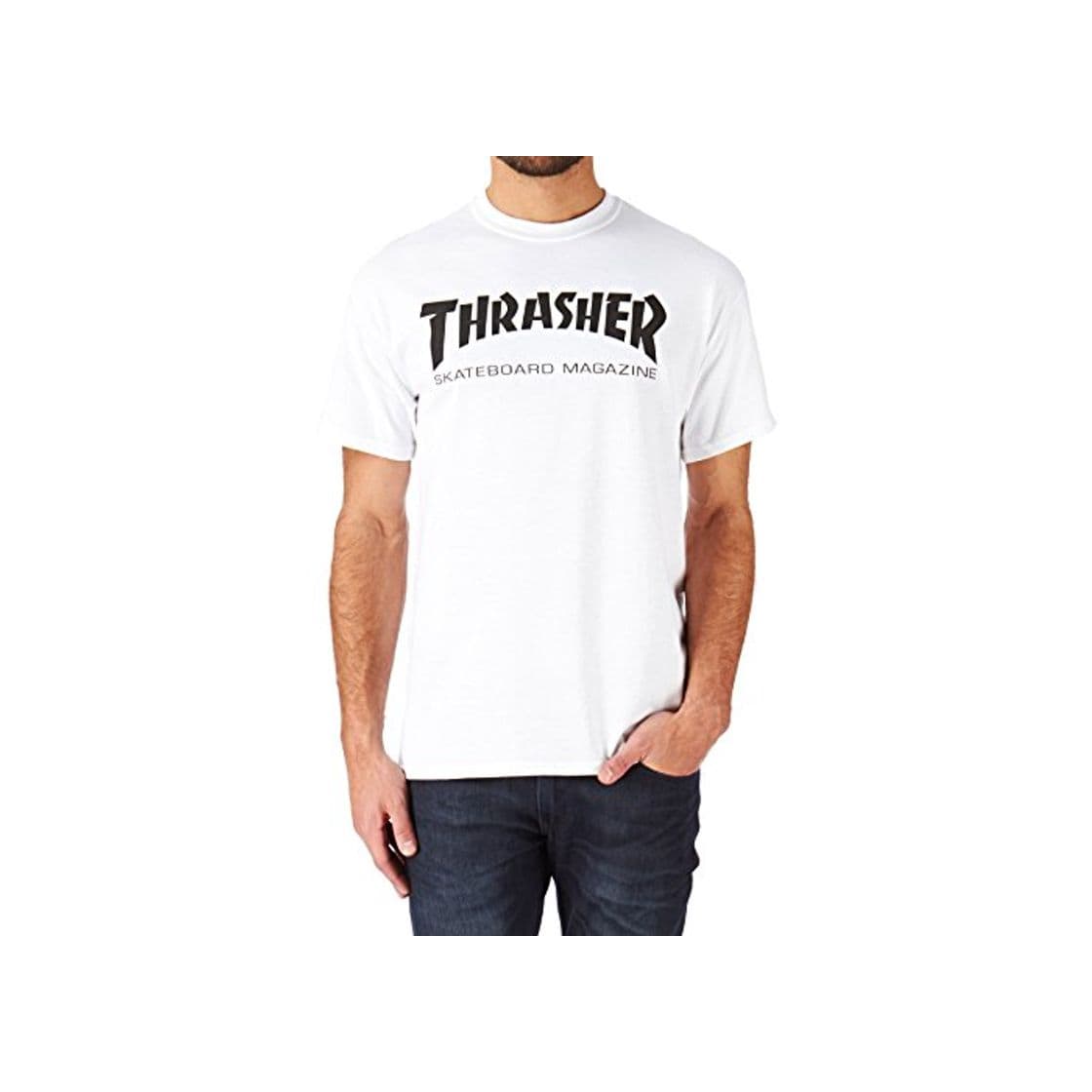 Fashion THRASHER Thrasher Skate Mag Camiseta Grande blanco