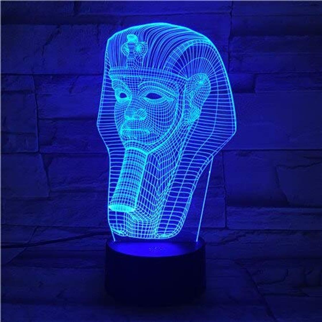 Product Solo 1 PC Lámpara egipcia de la momia del faraón egipcio colorida con control remoto para la decoración de Halloween Lámpara de luz nocturna con luz LED USB