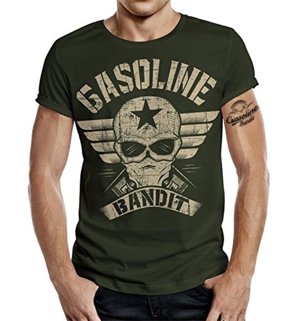 Product Gasoline Bandit Biker Camiseta Original Diseno Big-Size Print