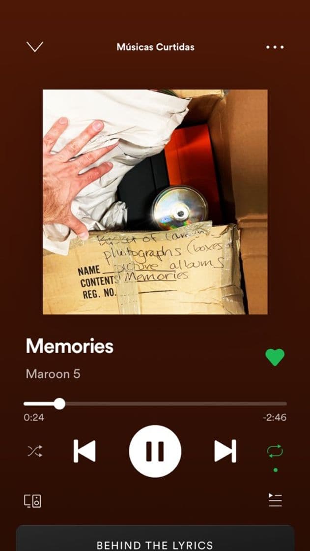 Canción Memories