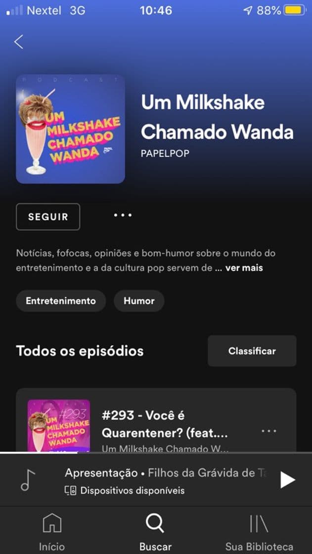 Fashion Milkshake chamado Wanda 