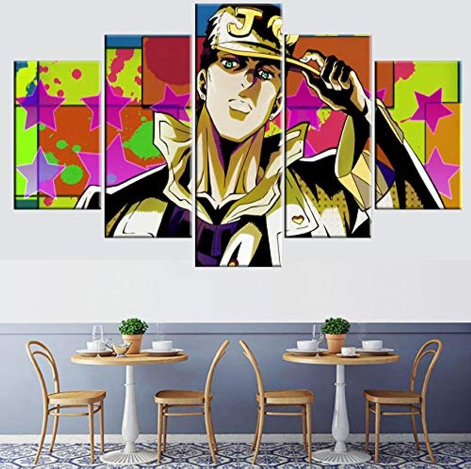 Producto MWMMWLH Impresiones sobre Lienzo 5 Piezas Anime JoJo's Bizarre Adventure Jonathan Joestar