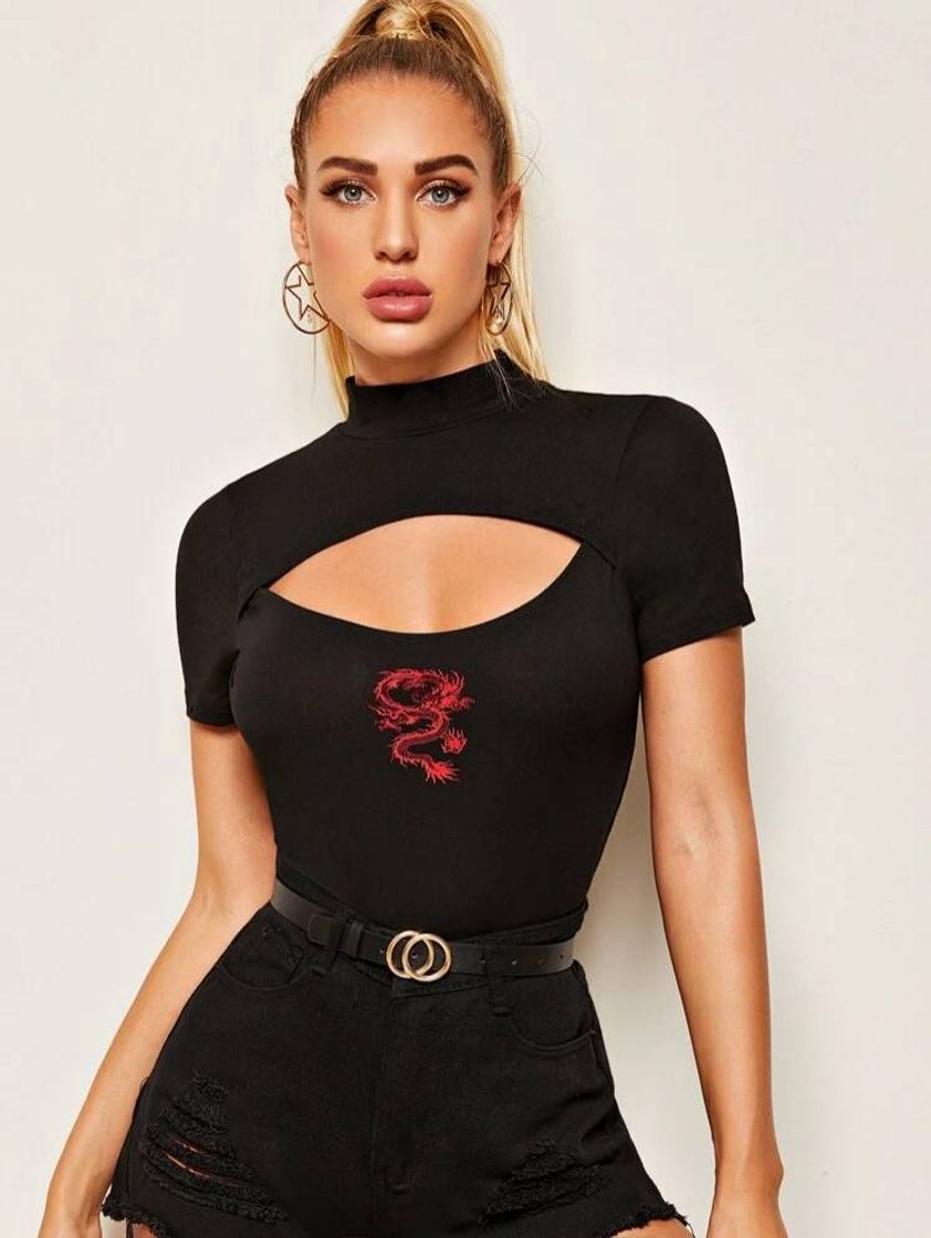 Fashion Red Drake crop top